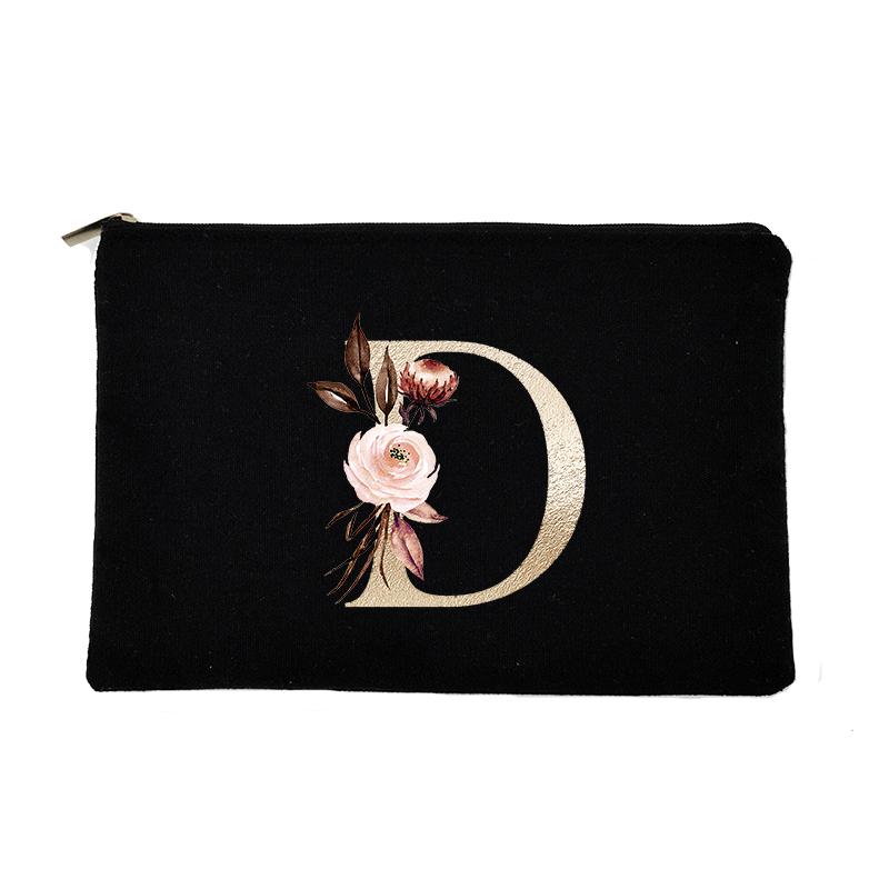 Bridesmaid Makeup Bag Letter Print Travel Cosmetic Case Female Beauty Organizer Toiletry Storage Pouch Purse Wedding Bride Gift
