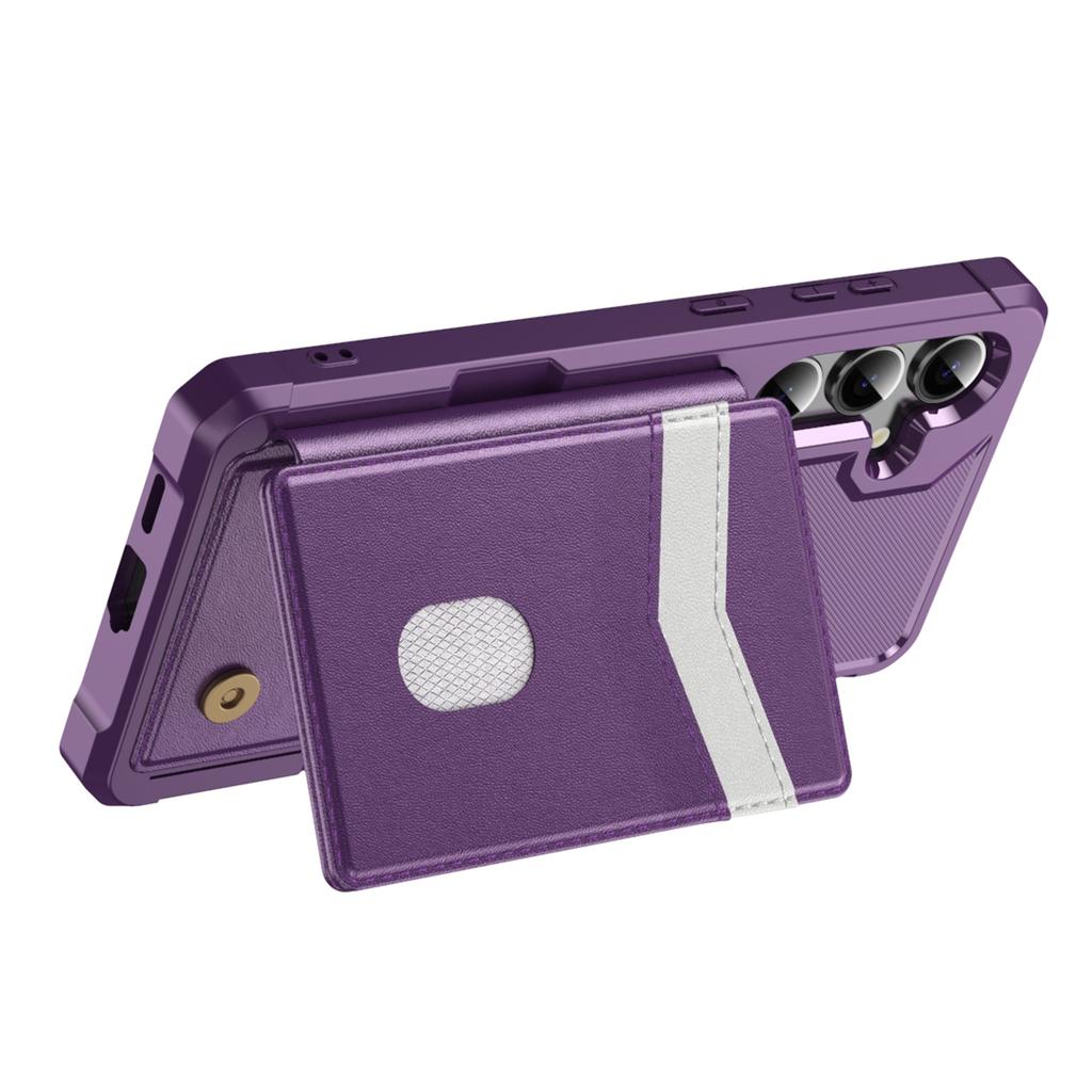 For Samsung Galaxy S25 FE Case RFID Blocking Card Slot Kickstand Leather + TPU Phone Cover