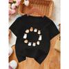 European sizes Multi-Hamster Wreath Girl Summer Short Sleeve T-Shirt, Breathable Comfortable Fashion Print Top