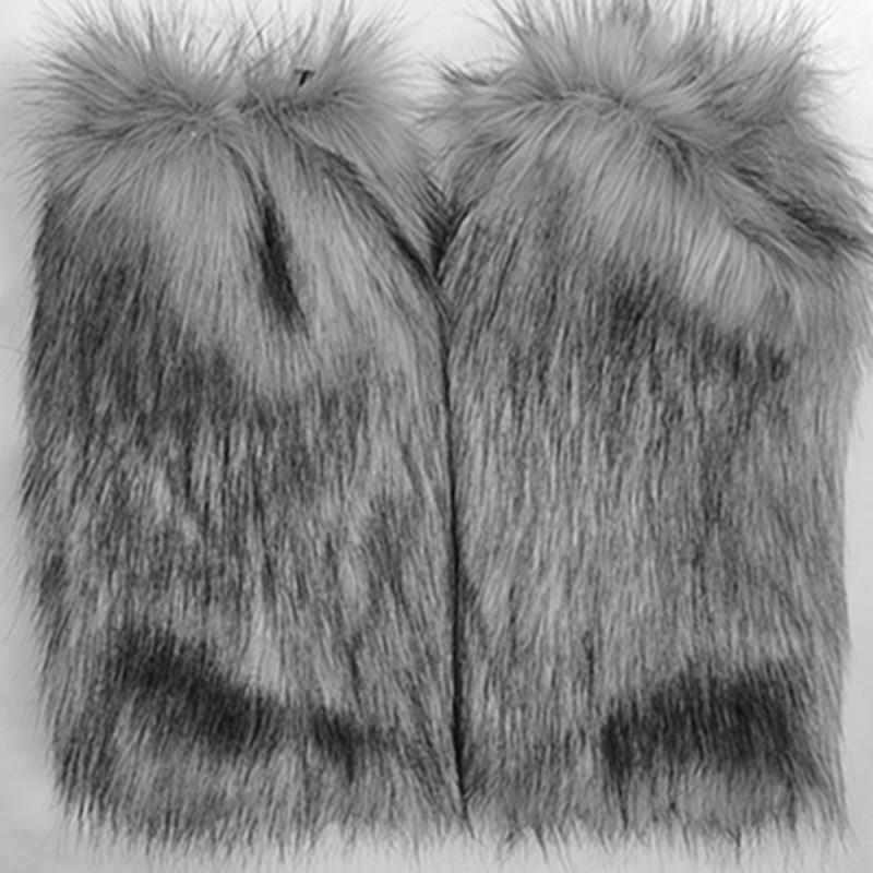 15-45cm New Grey Y2K Spicy Girl Imitation Fur Hair Leg Set Millennium Phoenix Leg Set Winter Warm Stacking Socks