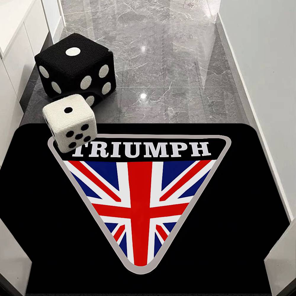 T-Triumph Motocykl Logo Wycieraczka Pokój Dziecięcy Dekoracja Sypialni Balkon Antypoślizgowa Wycieraczka Wycieraczka do Salonu Dywanik