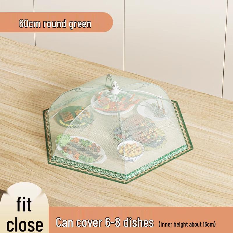 Shuwan Foldable Insect-Resistant Food Cover - Breathable, Dustproof, and Flyproof Umbrella for Household Dishes