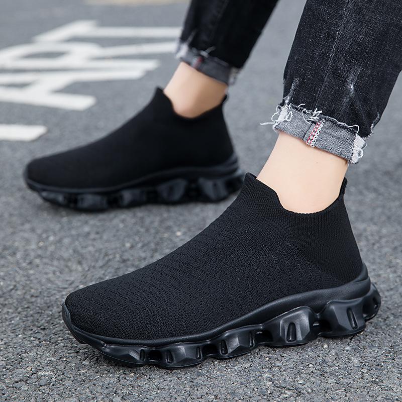 Socks shoes large size lazy shoes breathable mesh sports casual shoes walking shoes 36