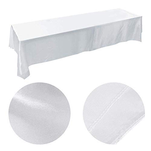 

Rectangular table cover, plain white, heat-resistant, dining table cover, keeps your table clean, reusable, tablecloth, available in 5 colors (white)