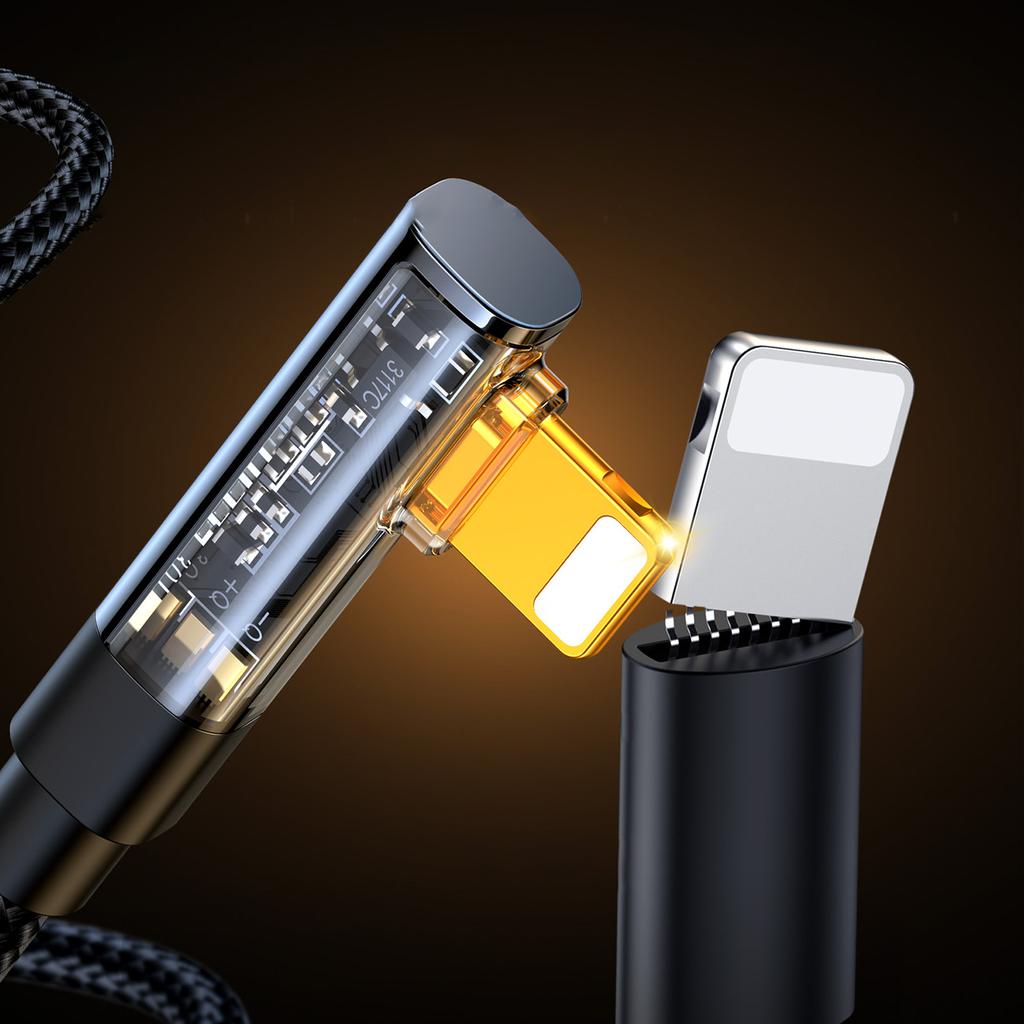 Gekabeltes iPhone Lightning auf USB Lade- und Datenkabel 2,4A 1,2m Schwarz
