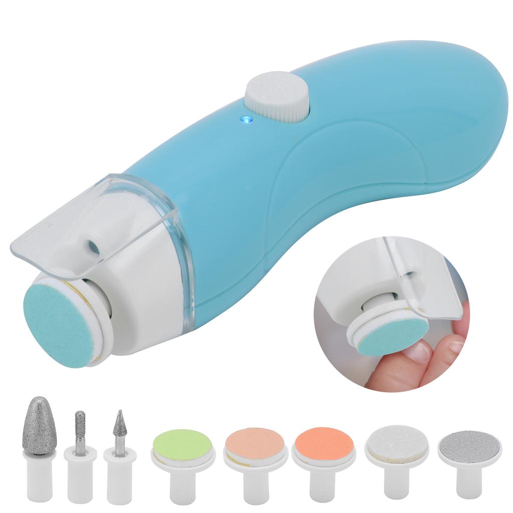 Baby Nail File Electric Nail Trimmer Toddler Fingernail Clippers for Baby Fingernails CareLight Blue