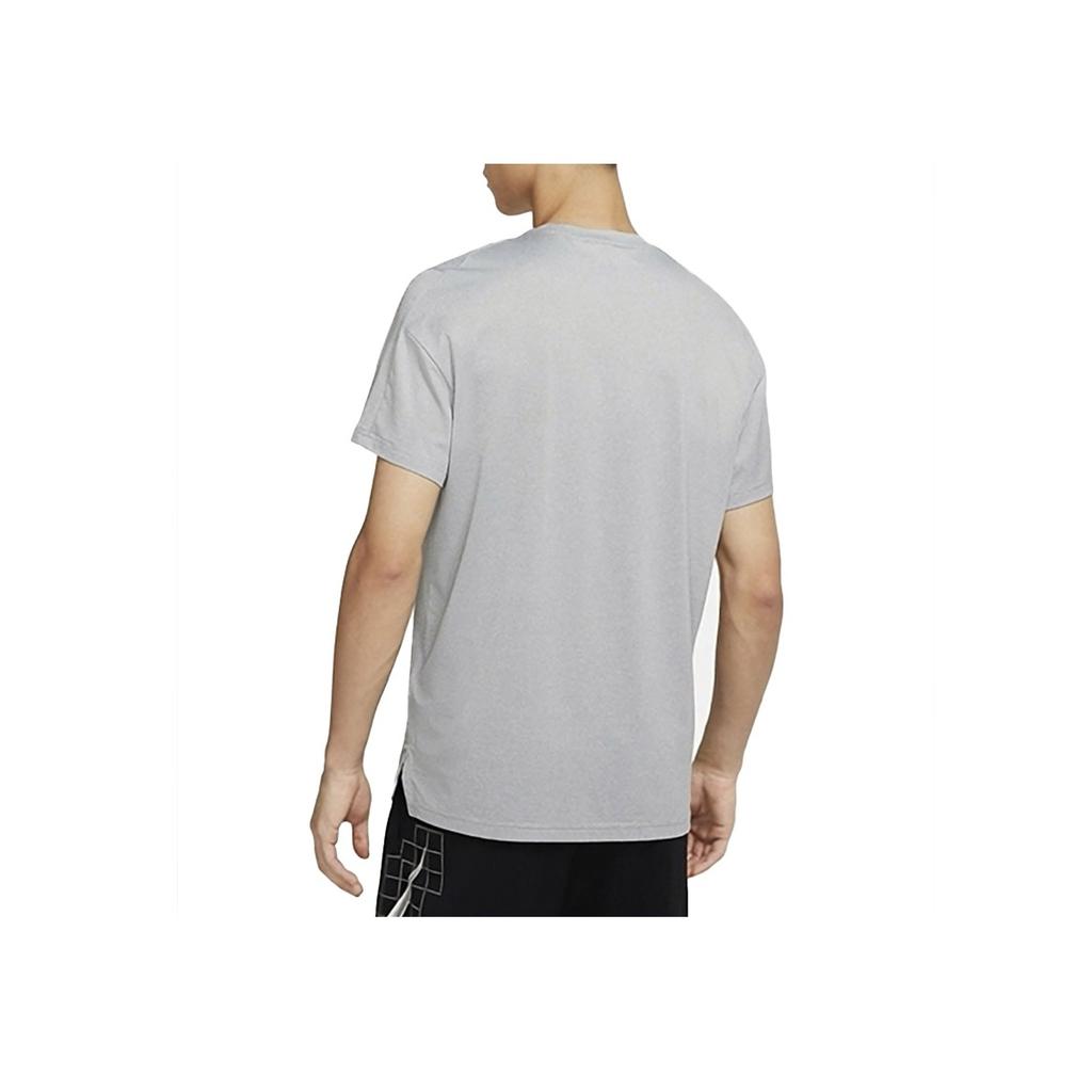 Nike Dri-Fit Contrast Logo Print Sports Crew Neck Short Sleeve T-Shirt Men Tops Light-Grey DD1751-073