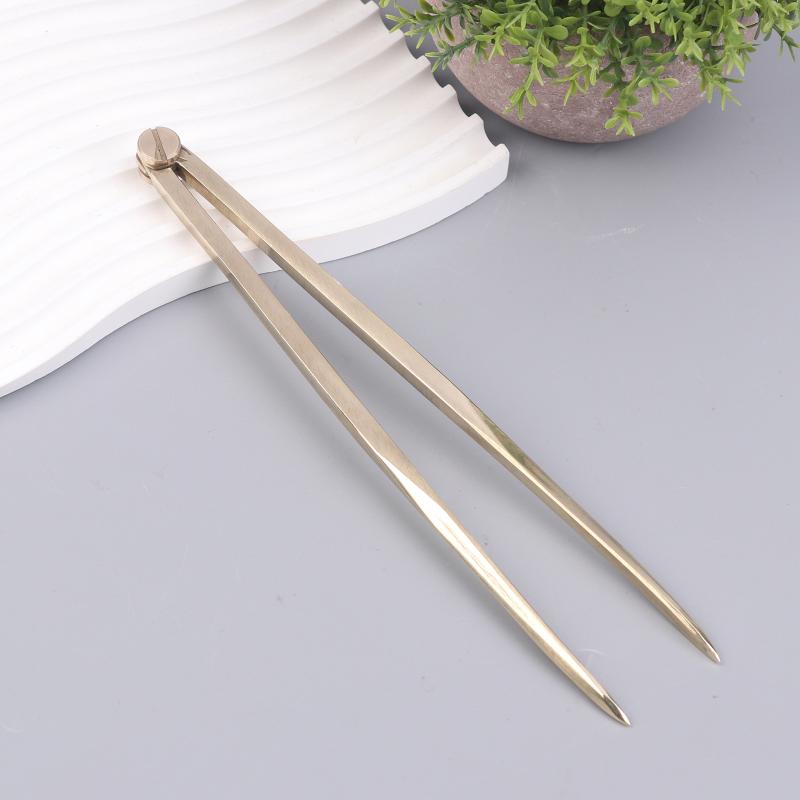 Solid Brass Straight Chart Divider Rust-Resistant Navigation Measuring Instrument Marine Splitting Tool For Architects