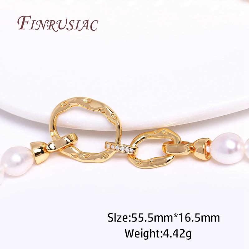 Inlaid Zircon Connector Bead Clasps Fastener DIY Jewelry Making,Classic 18K Gold Plated Pearl Clasps For Necklace Making