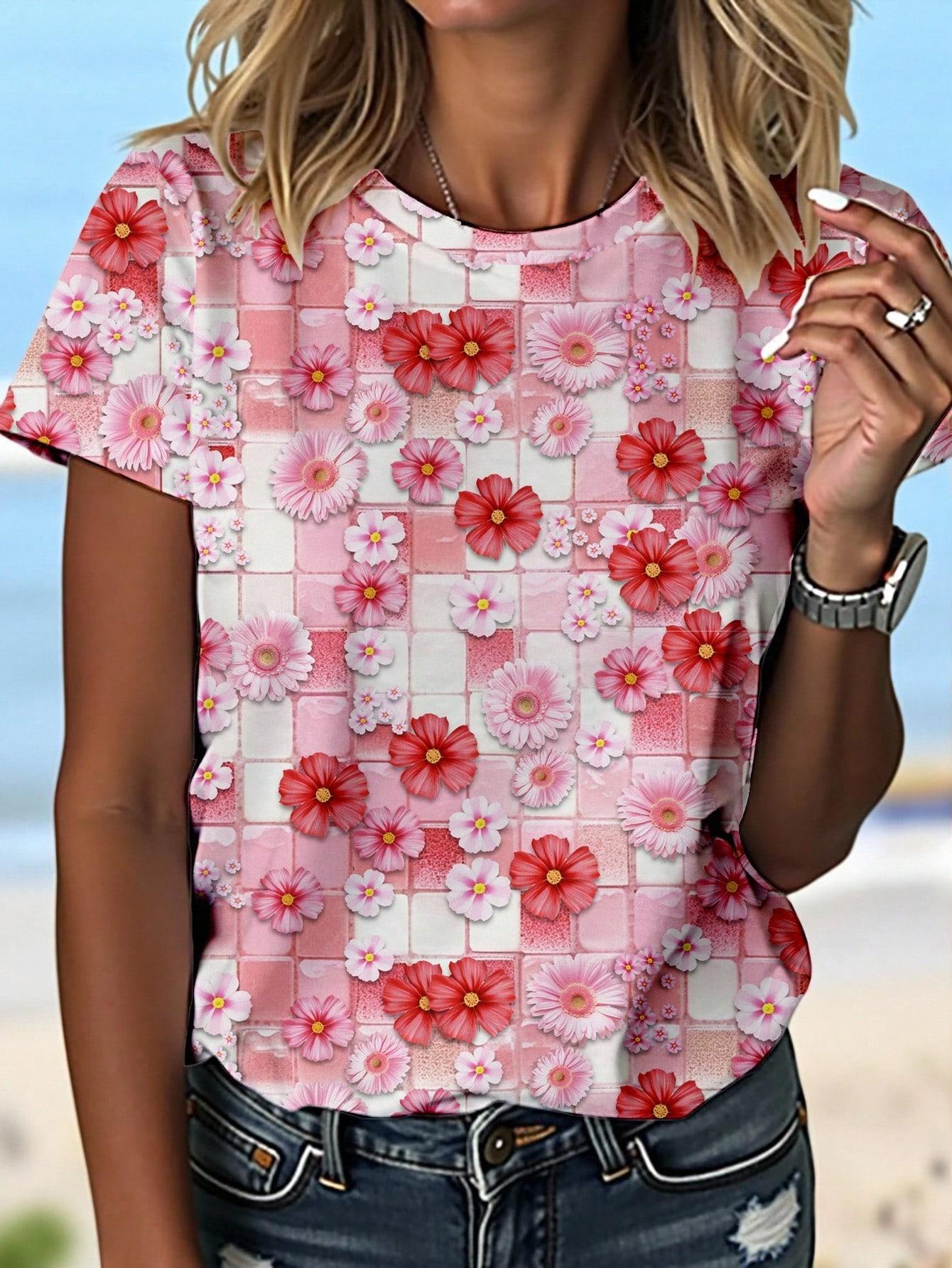 

Sunflower T-shirts Colorful Floral 3d Print Women Casual O-neck T Shirt Short Sleeve Top Harajuku Y2k Casual Tee Female Clothing 2XL