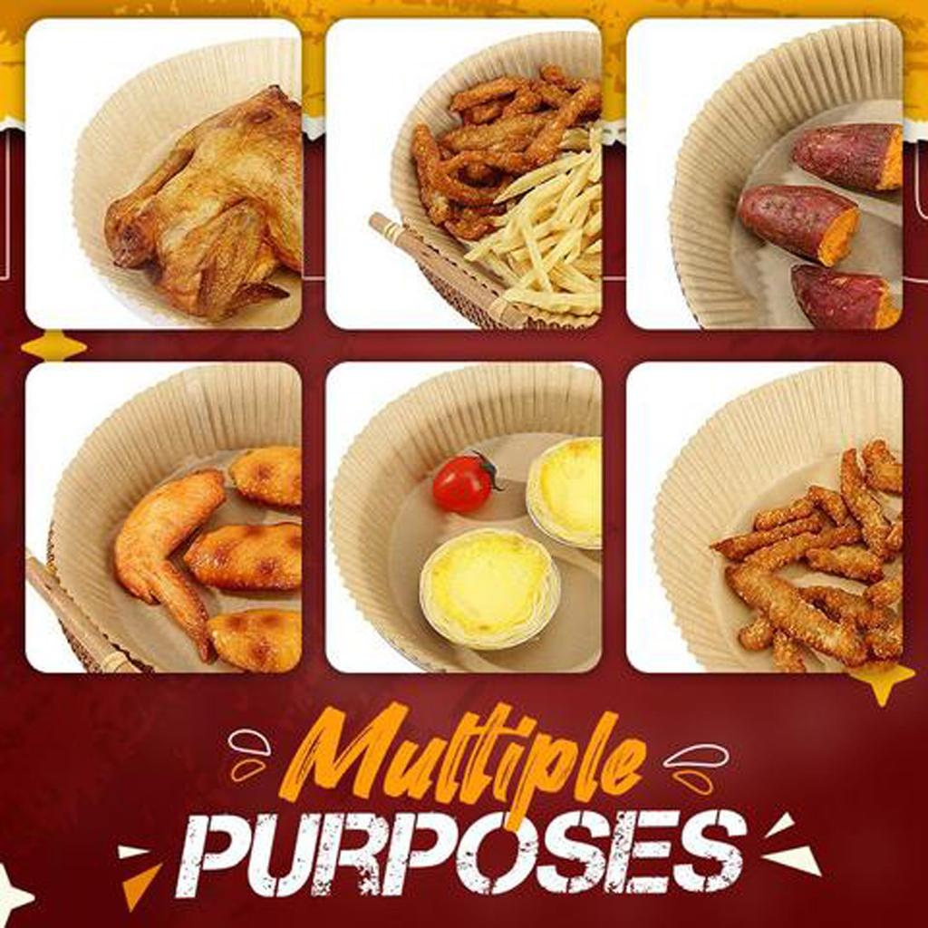 100PCS  Fryer Pad Paper Food Baking Paper High Temperature Resistant Fryer