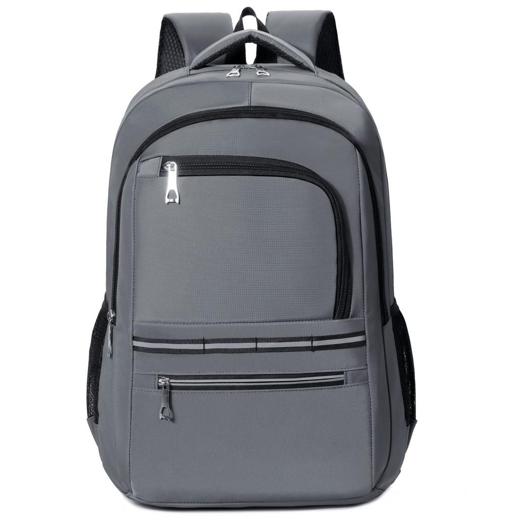 Spring New Laptop Backpack for Middle School Students Large Capacity Simple Fashion Bookbag Water-Resistant Breathable Black