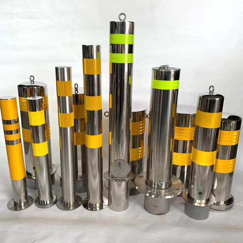 Stainless Steel Movable Car Stopper Bollard Warning Post 114 mm