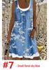 Women's Loose-Fit Digital Print Faux Denim Two-Piece Dress