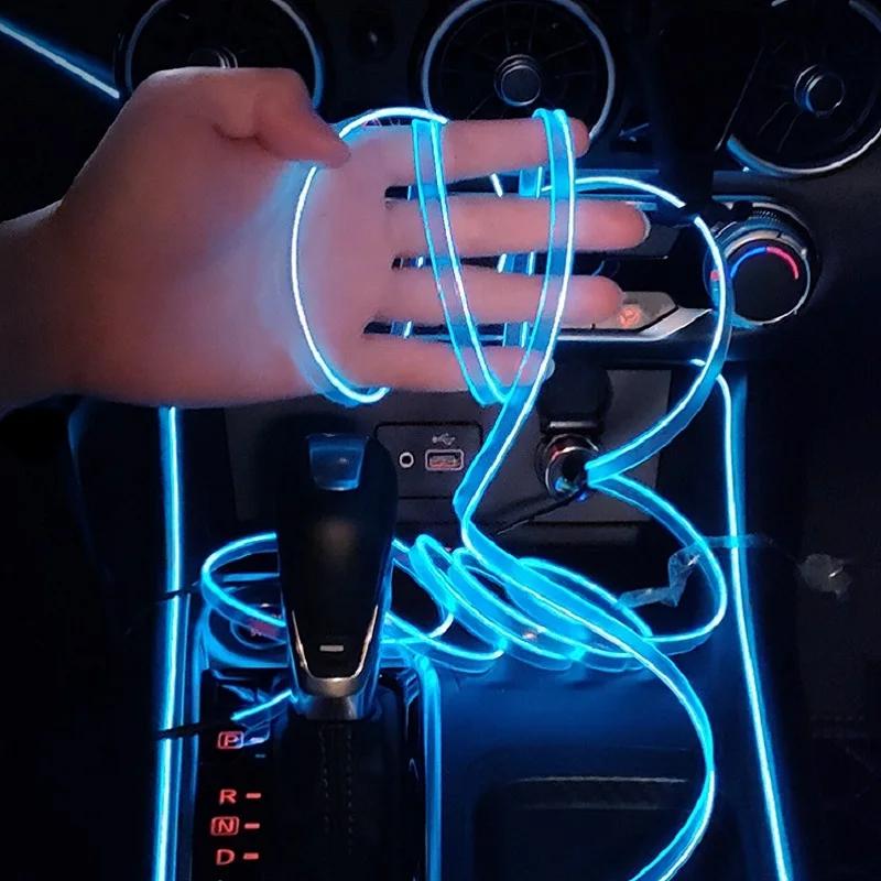 New style center console instrument panel decorative light universal car atmosphere light car interior fiber optic atmosphere li