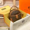 2024 Summer New Trendy High-End Versatile Women's Bag Small Round Bag with Double Zipper, Handheld, Shoulder, and Crossbody Bag