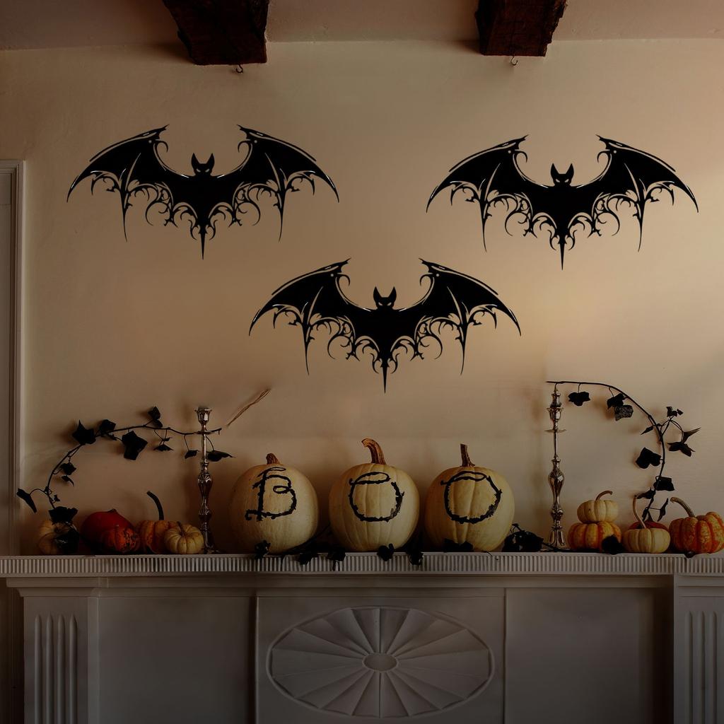 Halloween Wanddekoration mit Aufklebern, Metall Wandkunst Dekoration