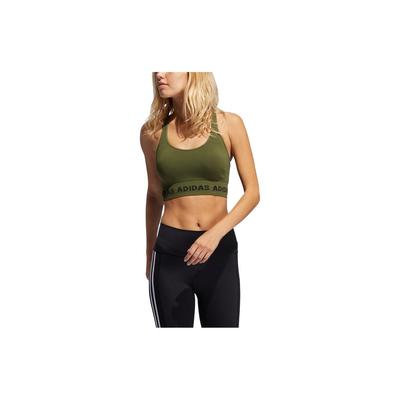 Letter Print Low-Intensity Fitness Sports Bra Women Underwear Green GM5158
