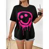 A Smiling Face On The Verge Of Melting T-Shirt Women Cotton Loose Tshirts Hip Hop Breathable Streetwear Soft Casual Short Sleeve