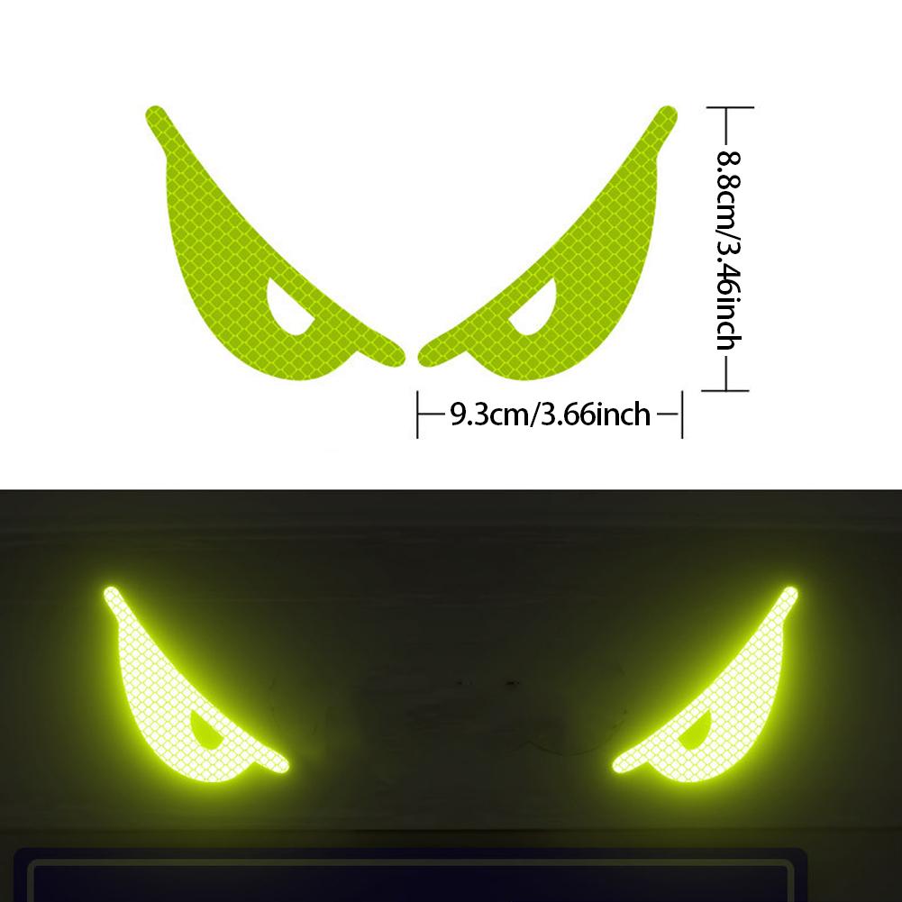 

2 шт. светоотражающие наклейки на мотоциклетные шлемы Devil s Eye, декор для ночного освещения для автомобилей KTM Honda, светоотражающие наклейки зелёный