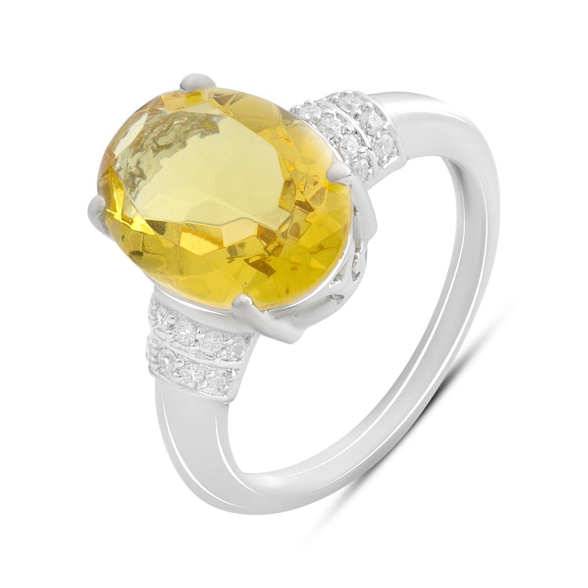 

Серебряное кольцо с цитрином nano 5.065ct, вес изделия 4,36 гр (2190004) 18 бурштин