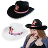 Independence Day Denims Hat Outdoor Activity Western Hat Sun Protection Hat for Festivals and Outdoor Parties