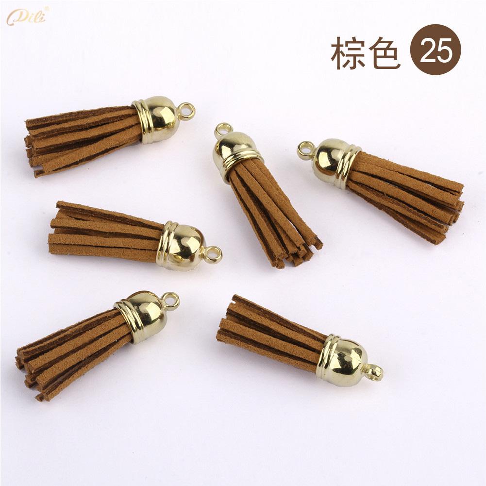 5/10/20Pcs 38mm Mini Leather Tassels Keychain Tassels For DIY Crafts Charms Earrings Bracelets Jewelry Making Supplies