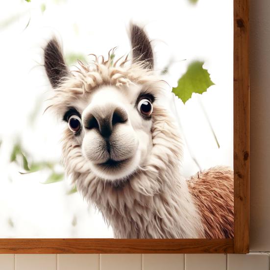 Peeping Alpaca Window Cling Removable Rooster Ostrich Dog Static Glass Sticker Waterproof PVC Animal Window Decoration Decal