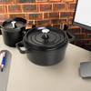 Staub Quart Round Cocotte Quart Black 1102225 6-1/4 2.75