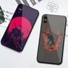 Samurai-Maske Handyhülle für iPhone 14 13 12 11 XS X 8 7 6 Plus Mini Pro Max SE 2022 Schwarze PC TPU Glas Handyhülle