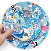 Dolphin Graffiti Stickers: 50pcs Waterproof Marine Life Set for DIY Skateboards, Phone Cases & Suitcases