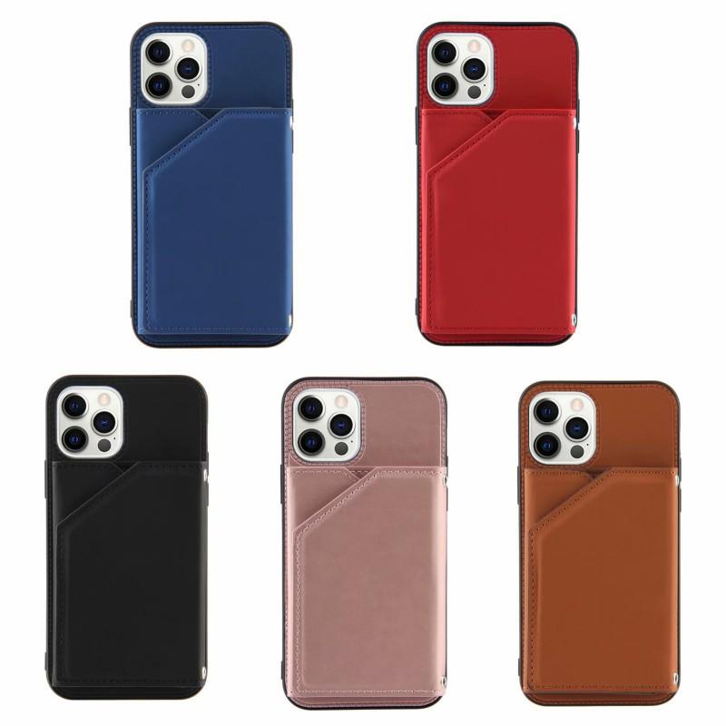 Slim PU Leather Phone Case With Card Slots Stand IPhone 14 Pro Max 13 Mini SE Shockproof Wallet Cover