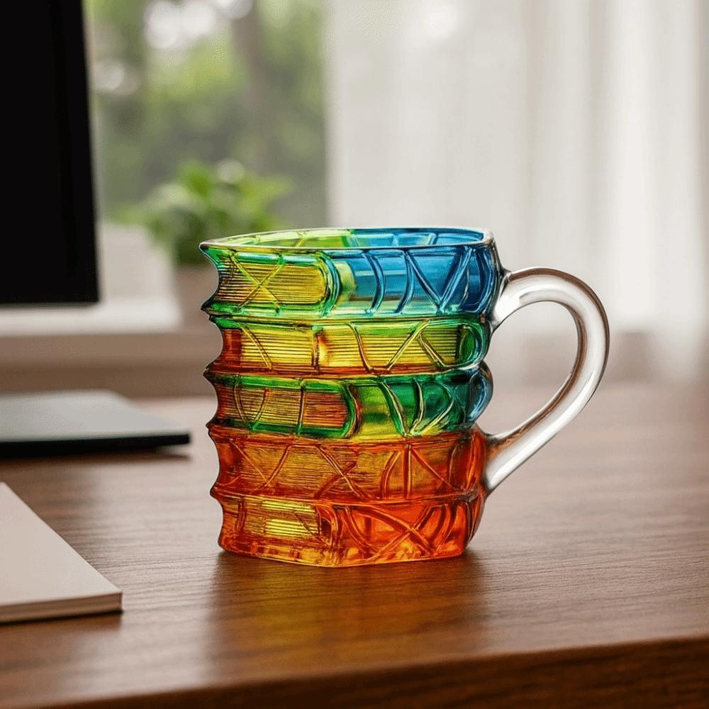 High Borosilicate Glass Book-Shaped Glass Mug Stacked Book Coffee Mugs  Collection Gifts