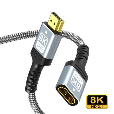 8K HDMI-kompatibilný predlžovací kábel, Adaptér samec na samicu, 4K@120Hz 8K@60Hz 2.1 48Gbps, Kompatibilný s PS5, PS4, TV PC, Blu-ray