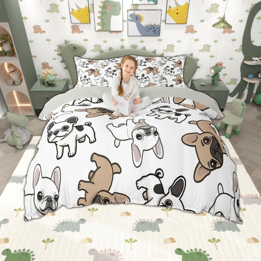 

Homewish Kawaii Kitten Duvet Cover Set for Kids Children, Cute Kitten Bedding, Animal Pet Lovers Quilt Cover Set DE XS 100x135cm 2pcs&set