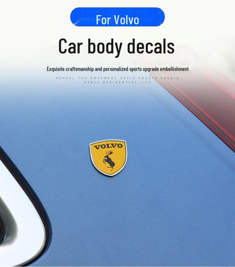 Metall-Autodekals für personalisierte Logos: Kompatibel mit Volvo S60, S90, XC60, XC90 Emblemen