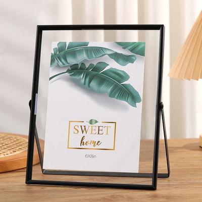 4/6/7/8/10 Inch Metal Photo Frame Acrylic Screen Rectangle Picture Frame Gold Black Picture Holder Calligraphy Painting Display
