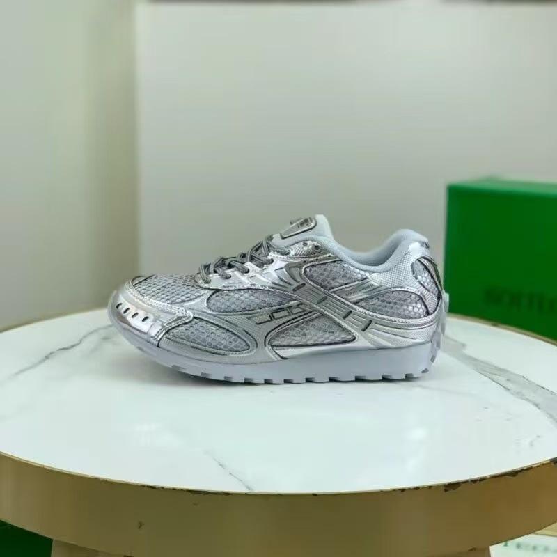B Wang Yibo Zhou Yutong Silver Woven Dad Shoes Men and Women Couple Casual Sports Shoes