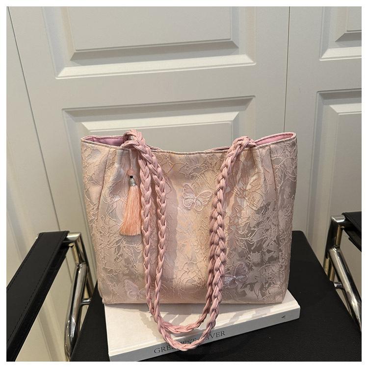 

Large Capacity Summer Ladies Casual Underarm Shoulder Tote Bag Women рожевий