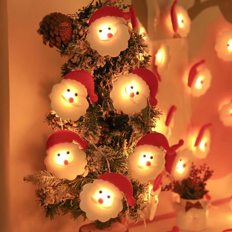 Snowman Christmas LED Garland String Light Merry Christmas Decorations For Home 2025 Cristmas Tree Ornament Xmas Navidad Gifts