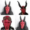 Máscara de Látex de Hellboy Para Halloween y Navidad Fiesta de Disfraces de Terror Decoración
