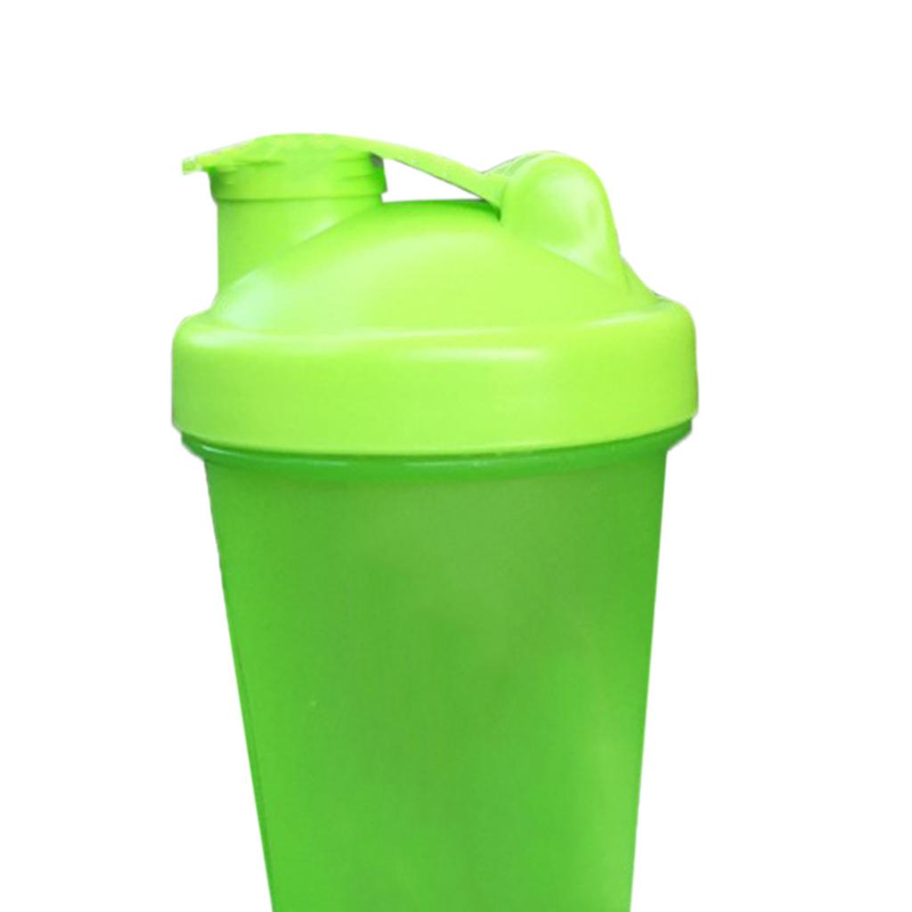 Protein Powder Shaker Cup PP Shaker Bottle with Stainless Steel Ball for Mixing 500mlGreen