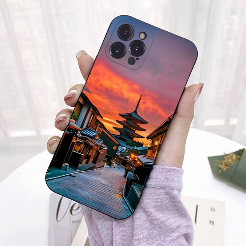 Japanese Style Art Phone Case For iPhone 8 7 6 6S Plus X SE 2020 XR XS 14 11 12 13 Mini Pro Max Mobile Case