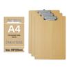 5 Wooden Clipboards Set: Includes 4 Clipboards with Pen Holders, 5 Writing Pads, and 16 File Boards for Restaurant Order Management