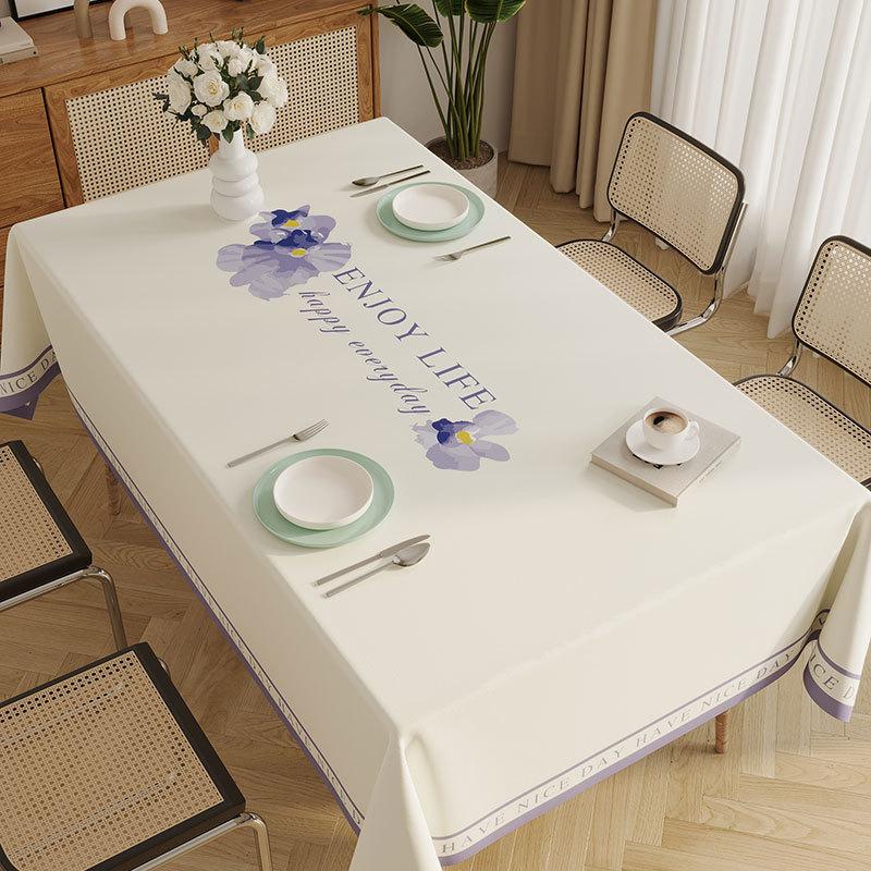 New Year'S Fresh Tablecloth Leave-In Waterproof And Oil-Proof Pvc Dining Table Tablecloth Tablecloth Cover Cloth Coffee Table Tablecloth