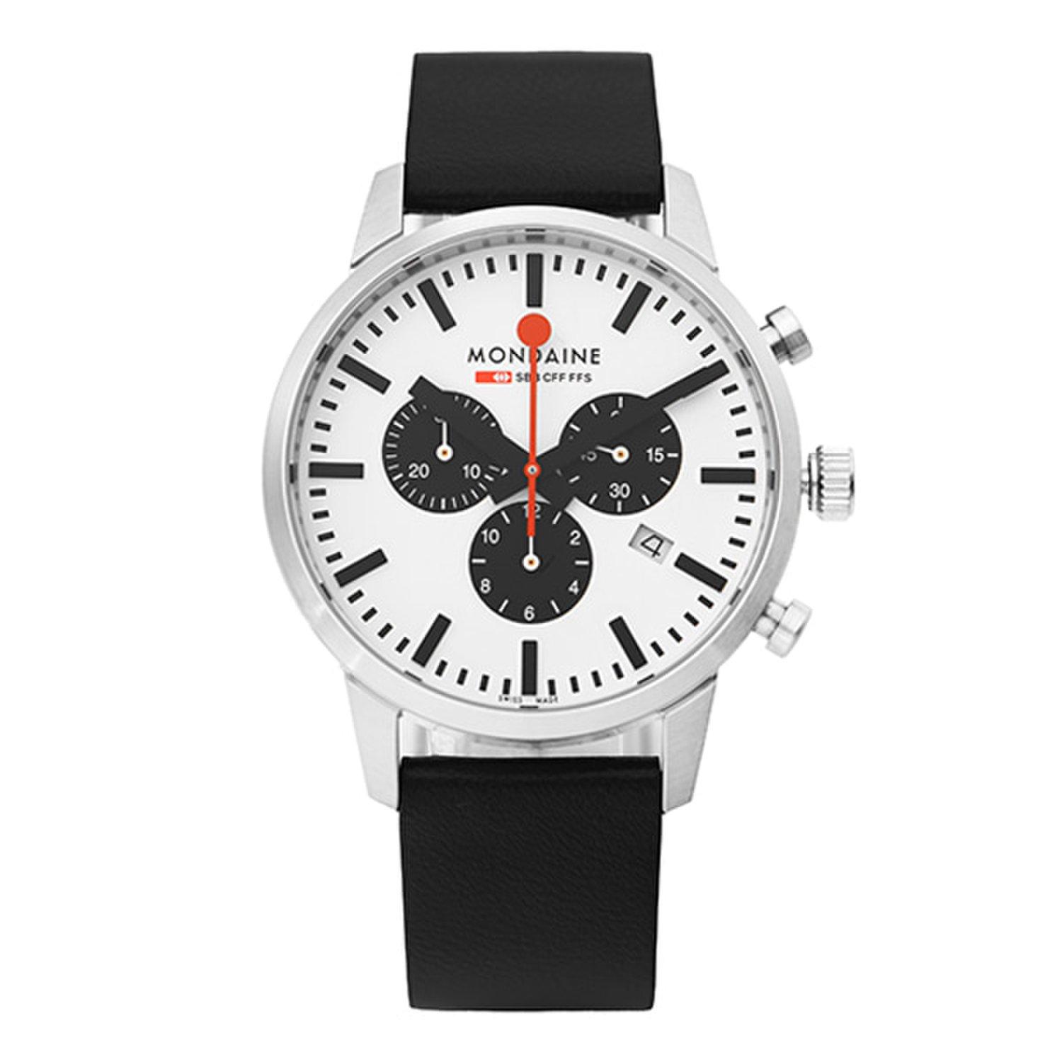 [Mondaine] MSD.41410.LBV Classic Chronograph Date Vegan Men s Leather Watch