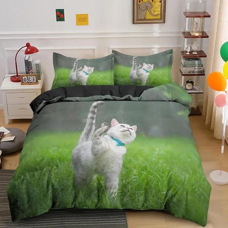 

Супер Милый Котенок Детский Удобный Пододеяльник Наволочка Постельное Белье Детская Спальня Декор Домашний Текстиль 70x133cm
