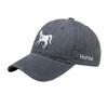 Love Horse Embroidered Cotton Baseball Cap - Casual Outdoor Sun Protection Hat