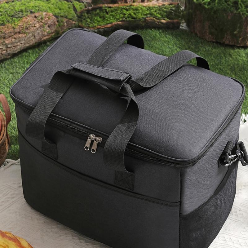Coolers Bag with Liners Insulated Picnics Lunch Bag Tableware Handbag Soft-Sided Cooling Bag for Camping Outdoor Use