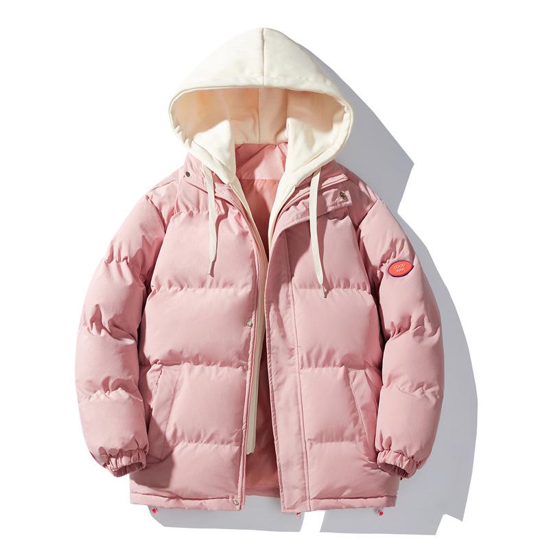 Men's Two-Piece Hooded Winter Jacket: Multi-Color, Thick Padded, Warm, Couple Style.